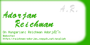 adorjan reichman business card